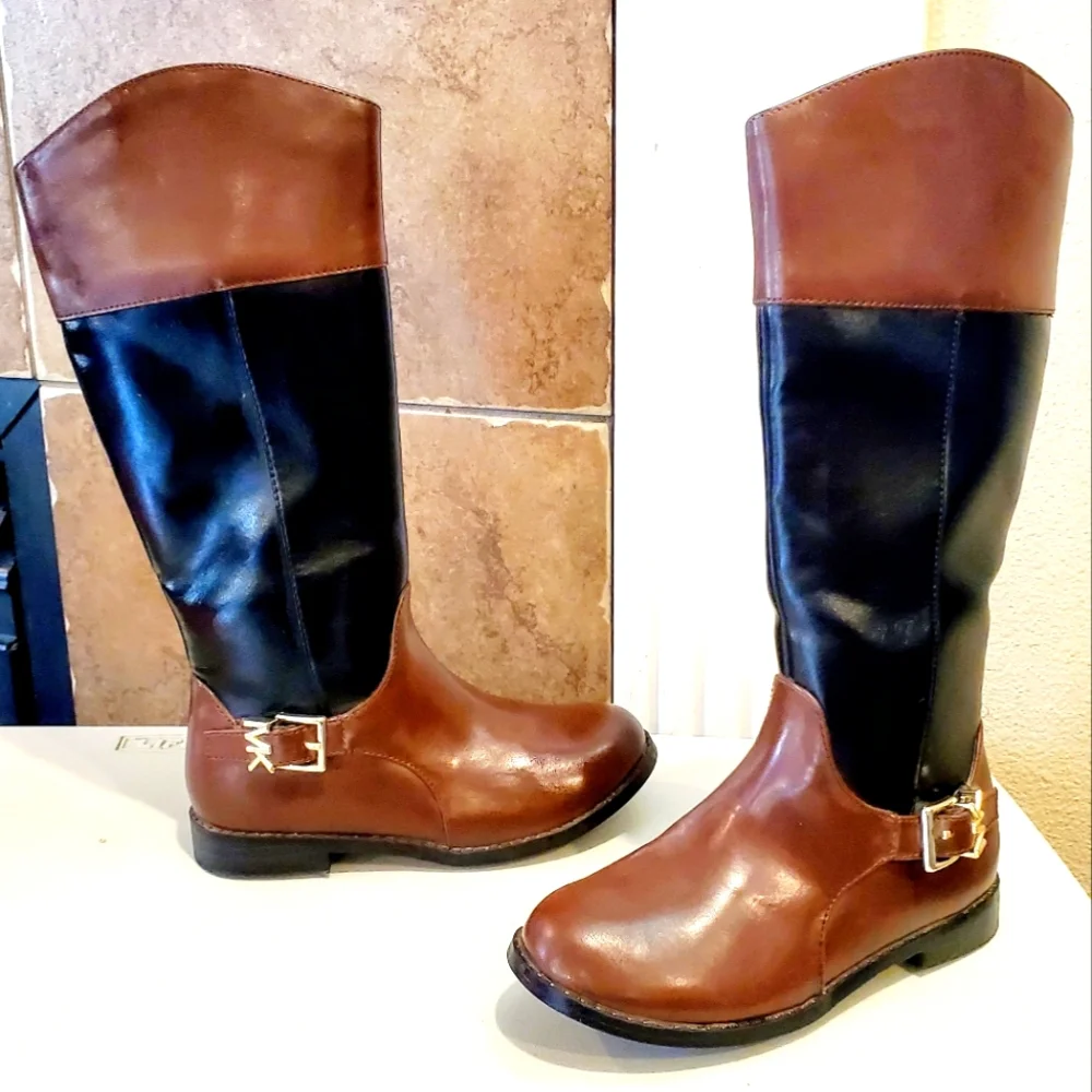 MICHAEL KORS Emma Cash Harness Side Zipper On Off Riding Boots Style Girls Sz 11 - Picture 9 of 9